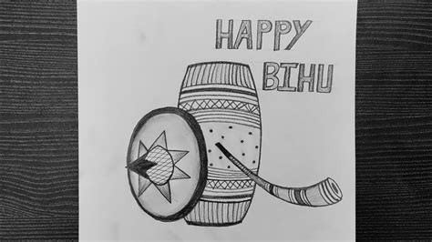 bihu simple drawing|Bihu Festival Images .